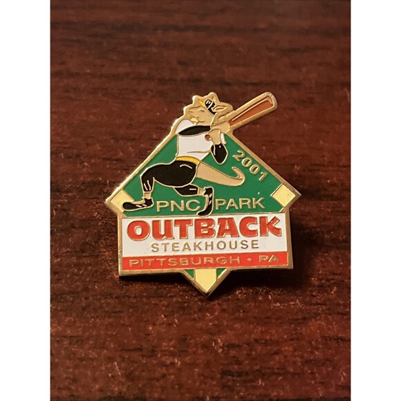 Outback Steakhouse 2001 Pittsburgh Pennsylvania PNC Park Baseball‎ Lapel Hat Pin - Picture 1 of 3